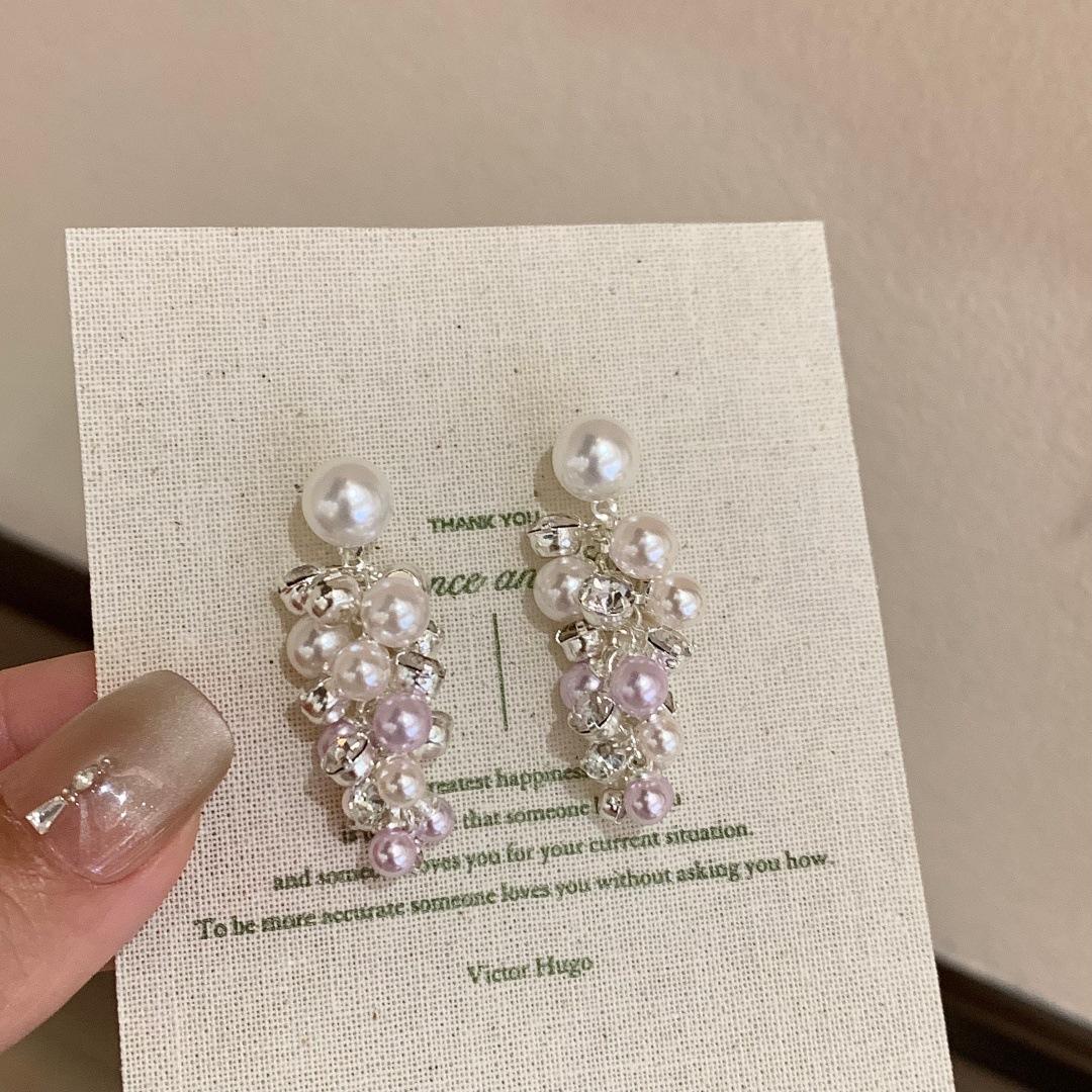 Pearl Long Tassel Earrings Elegant Luxury Dangle Jewelry for Women