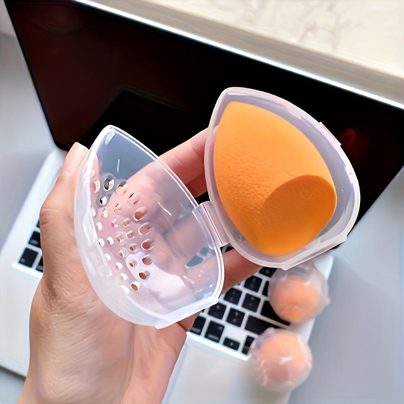 2pcs Breathable Makeup Sponge Storage Cover, Washable Travel Protective Case