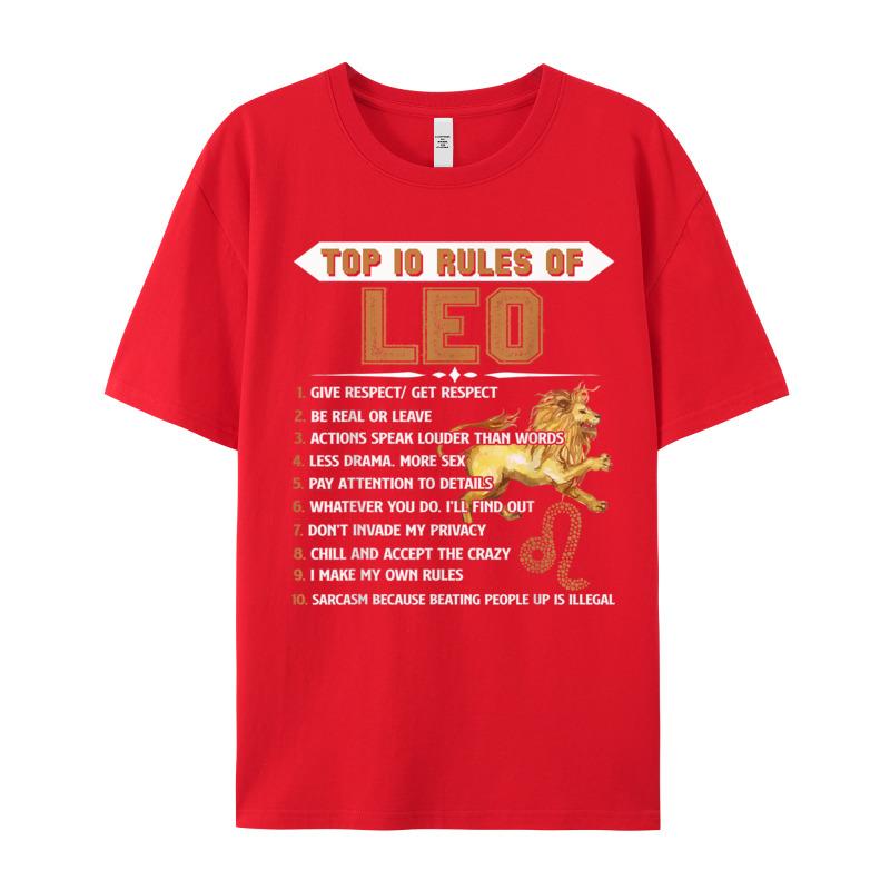 Leo Zodiac Birthday Gift Top Lovers Day Cotton Crewneck Tops Tees Short Sleeve Graphic Tees Latest Birthday T Shirts