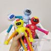 Luminous and Ever-changing Suction Cup Giraffe Telescopic Tube Toy Children's Educational Decompression Toy Cartoon Decompression Toy