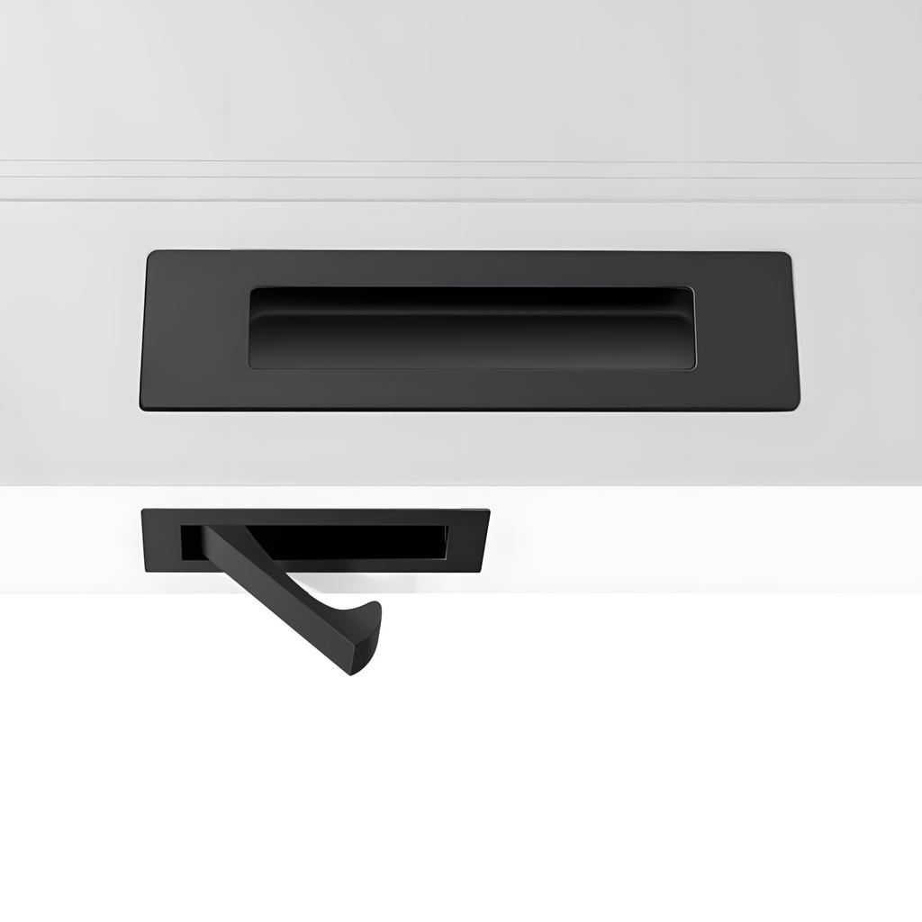 Modern Recessed Door Pull Hardware Collection Simple Installation For Wardrobes And Storage Areas