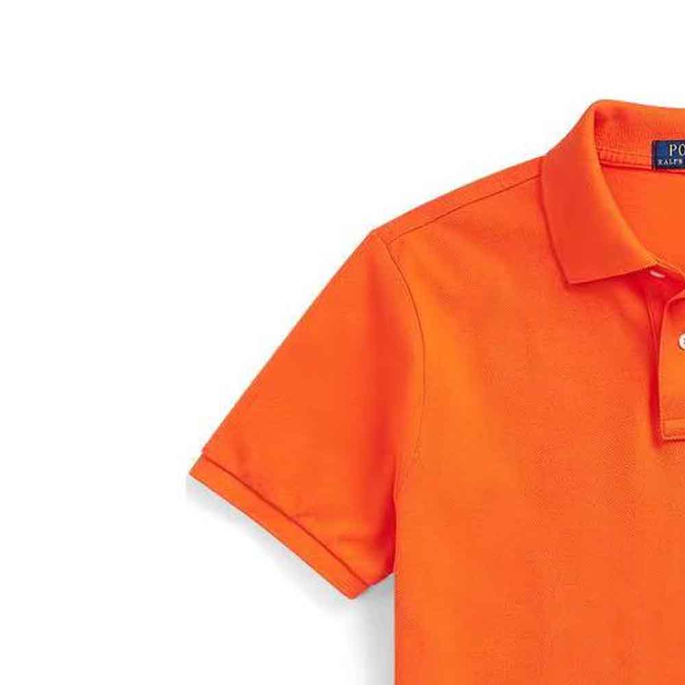 Polo Ralph Lauren Ss23 Solid Color Logo Embroidered Short Sleeve Polo Shirt Men Tops Orange 710794276-054