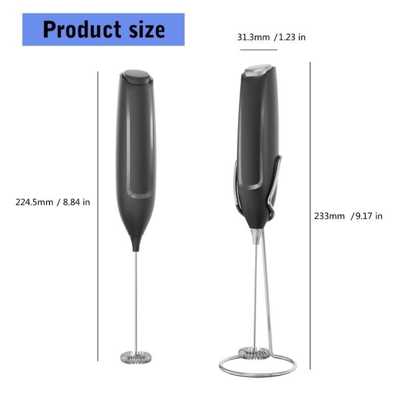 Handheld Milk Frother with Efficient Motor Electric Cappuccinos Foam Maker Practical Battery Operated Drink Mixer Wand