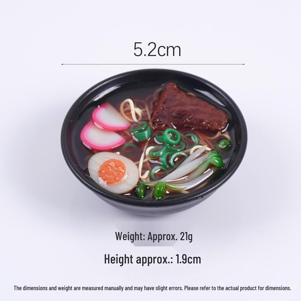 Japanese Ramen Keychain: Large Seafood Noodle Bowl Pendant and Claw Machine Toy