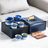 Gradual Change Mugu Landscape Travel Tea Set, Light Luxury Simple Car Outdoor Tea To Creative Business Gifts