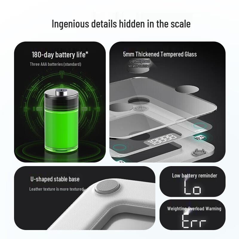 Bear Smart Body Fat & Heart Rate Scale DZC-D18E3 (CN Version)