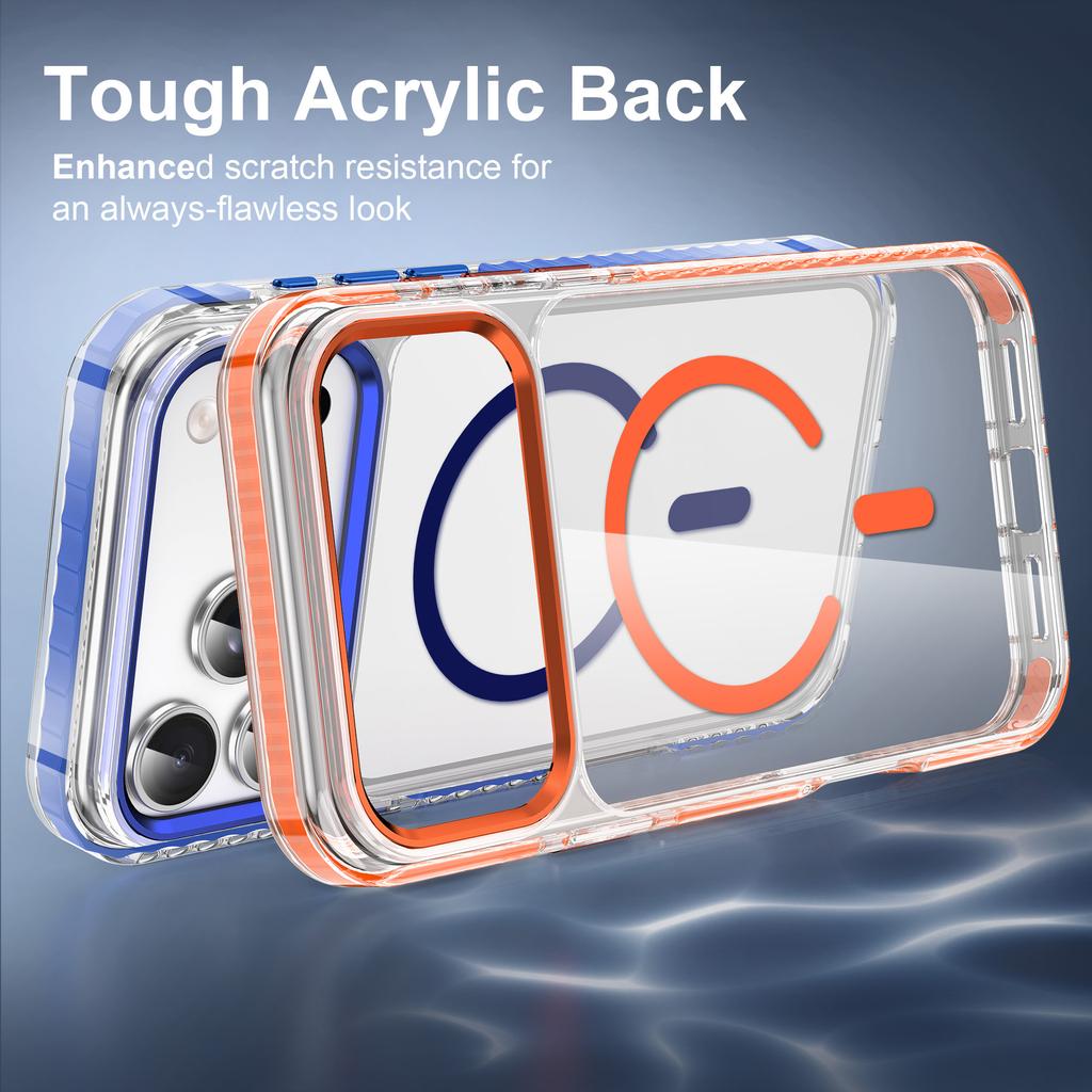 Für magnetische Saugkraft für iPhone17 Handyhülle 15 Vergilbungsresistent Transparent für Apple 16pro Airbag Handy-Schutzhülle