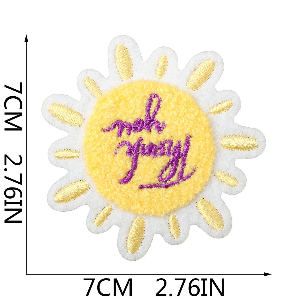 Thank You For Your Inspiration, Embroidery Cloth Sticker, Clothes Decoration, Positive Energy Towel Embroidery, Sun Pattern Patch Sticker, Ironing.