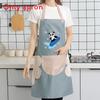 Dinosaur Waterproof Pvc Apron For Women Children Kitchen Cooking Splashresistant Apron
