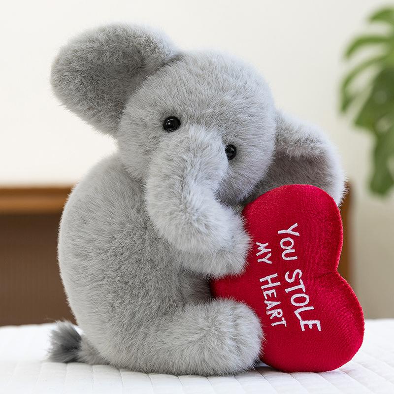 Cute Stealing Pig Pig Doll Ragdoll Elephant Plush Toy ins Cute Girl Pig Doll Birthday Gift 25cm（0.2kg）