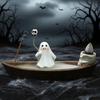 Halloween Themed Home Ornament Incense Burner Halloween Decor Spooky Ghost Ship Backflow Incense Burner for Halloween