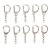 10Pcs Polished Silver Keyring Diy Keychain Short Chain Split Ring Key Rings