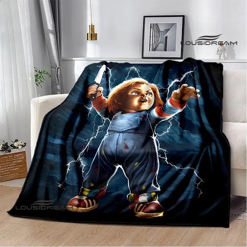 Horror movie Cult of Chucky Flange Warm blanket Soft and comfortable blanket picnic bed linings birthday gift