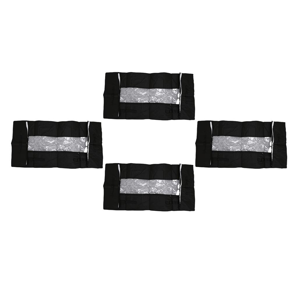 4PCS Under Bed Storage Box 90L Non Woven Foldable Underbed Storage Containers with Clear PVC Window for Clothes