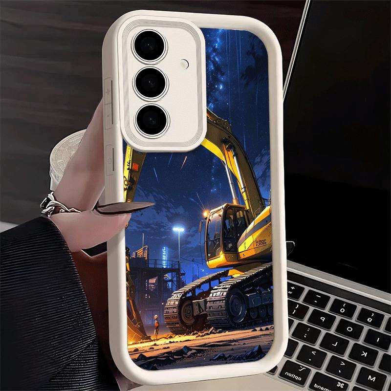 Phone Case for Samsung Galaxy A17 A16 A15 A14 A13 Excavating Machinery Cool A56 A36 A26 A55 A35 A25 A54 A34 A24 A53 A33 A23 A07