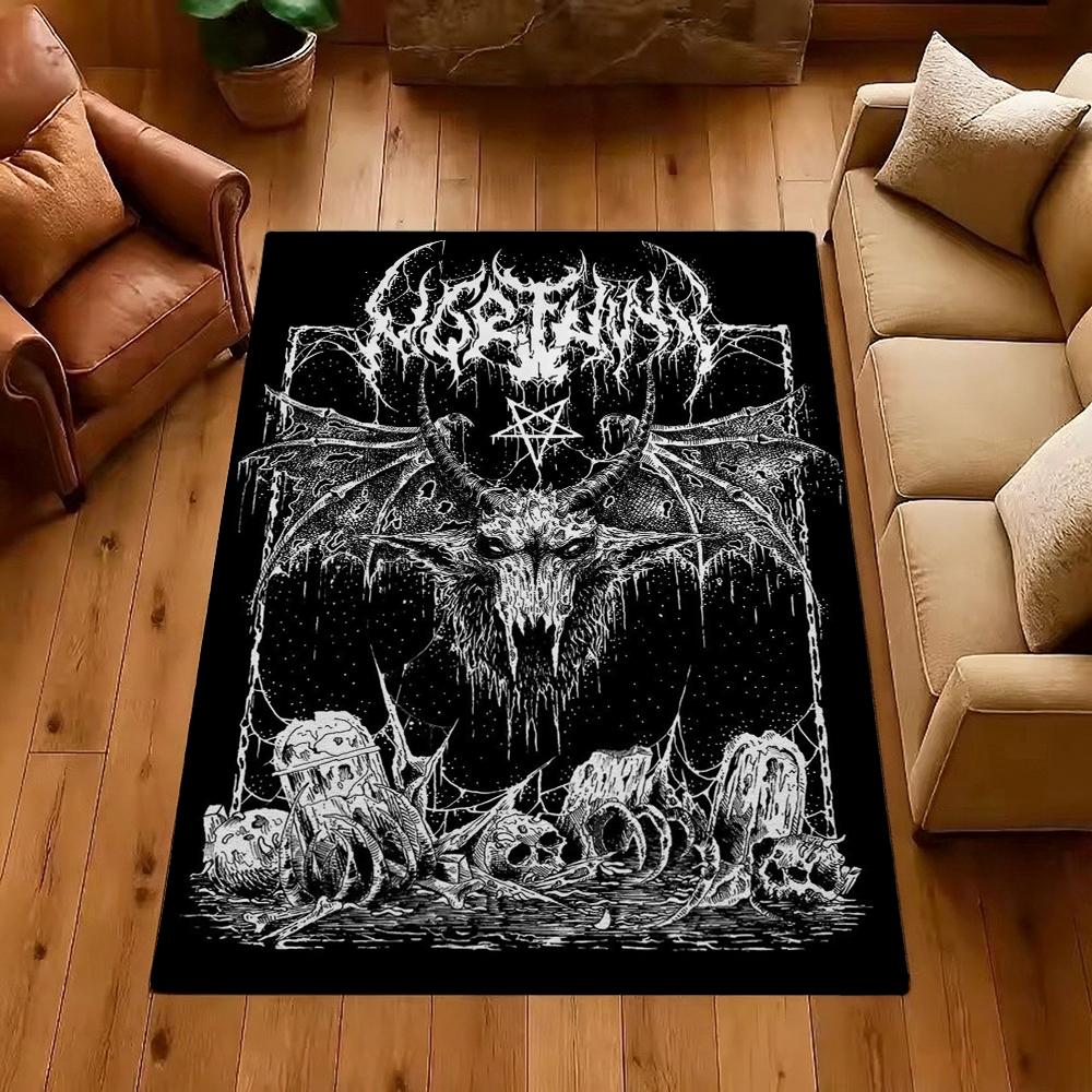 Five Elements Pentacle Double Moons Rectangular Rug Soft Texture Nonslip Carpet For Kids Bedroom Play Area Home Party Decor Holiday Gift
