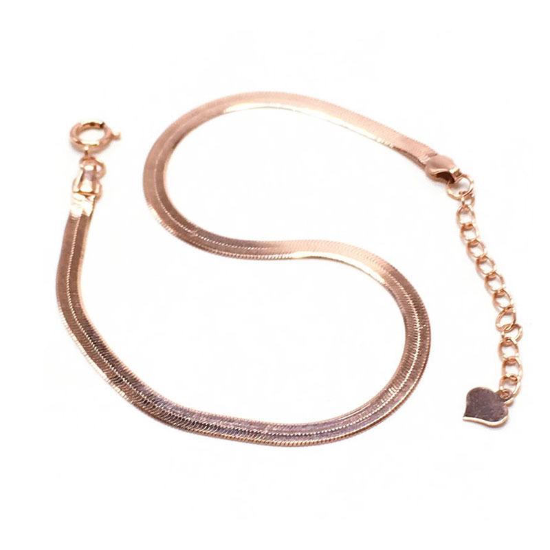 Purple Gold Fashion Trend Net Version Shiny Snake Skin Rose Gold Shiny Fashion Color Gold Bracelet Women