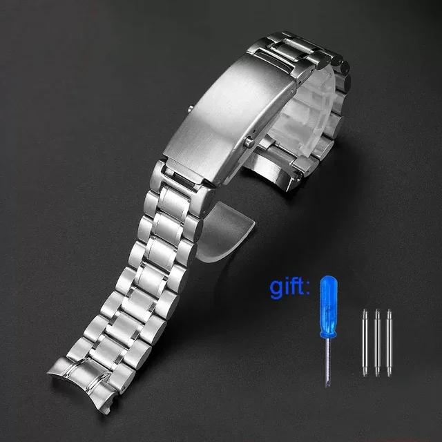 18мм 20мм 22мм Высококачественный 316L Серебристый Нержавеющая сталь Ремешки для часов Ремешок Для omega seamaster speedmaster planet ocean Ремень 18mm