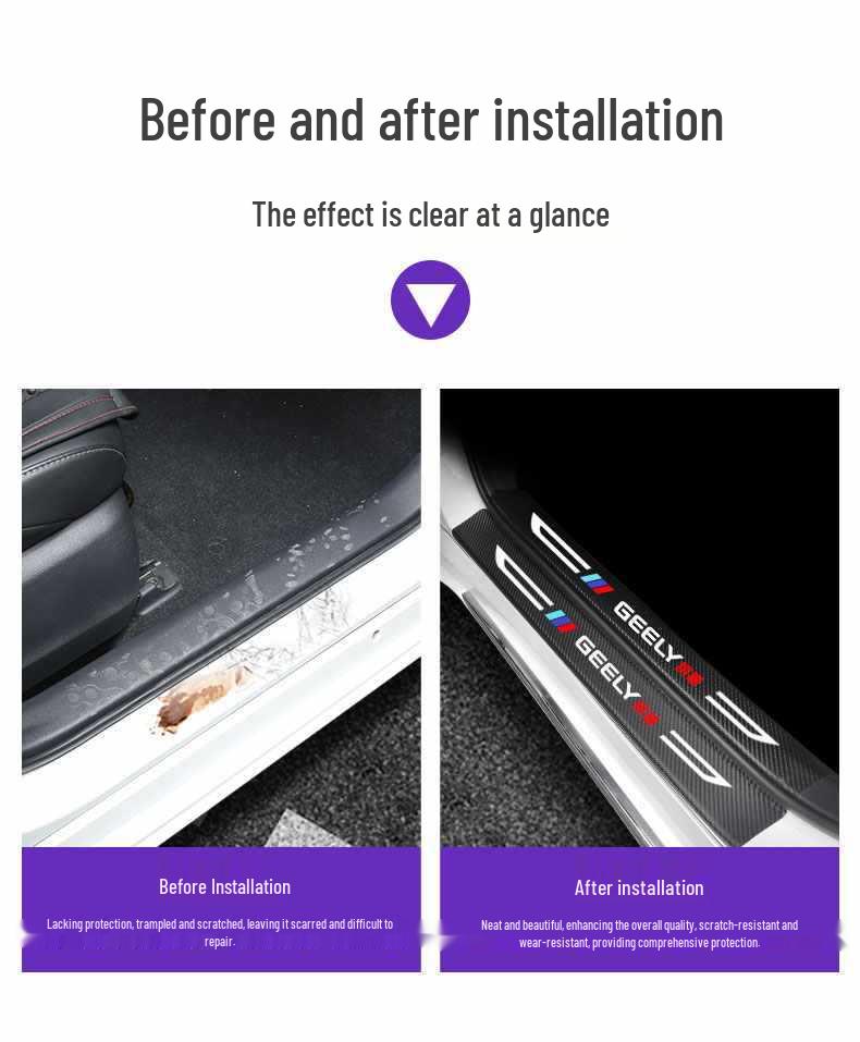 Protection de Seuil de Porte Intérieure pour Geely Binrui COOL & Binyue