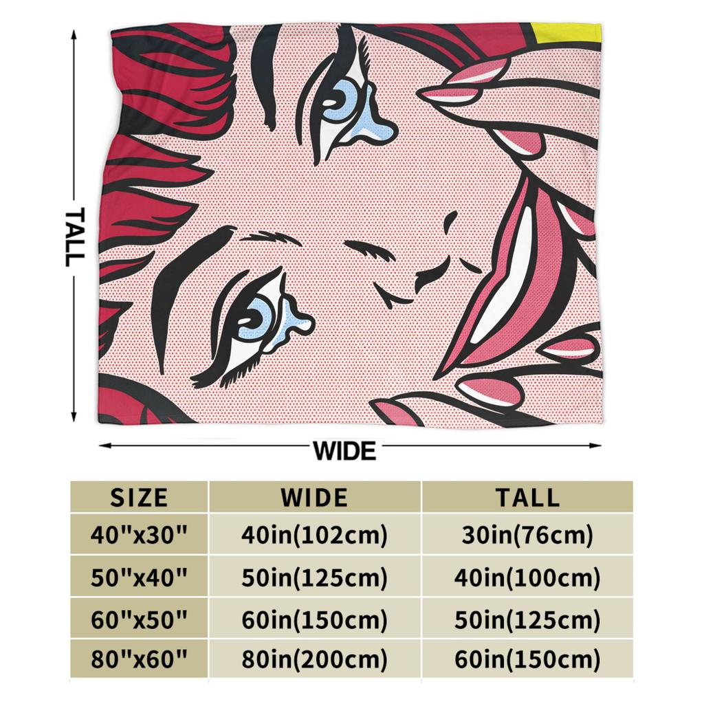 Roy Lichtenstein Pop Art Blanket Soft Warm Funny Plush Throw Blanket For Couch Bed Camping Flannel Bedspread Bed Cover
