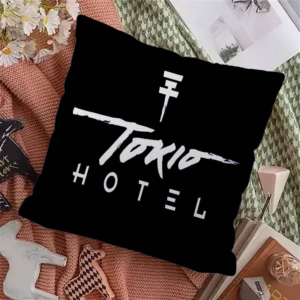 

T-Tokio Hotel band Personalized Pillow Dust Cover Bedroom Kids Party Decoration Pillowcase Birthday Children Gift 12x12Inch