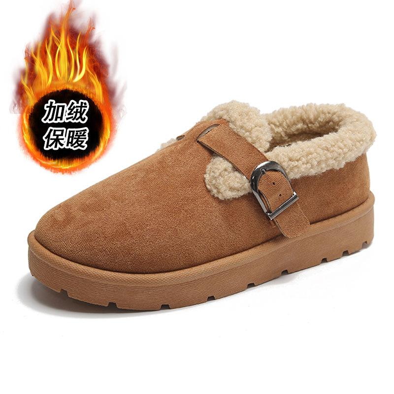 Fashion Round Toe Elegant Women Snow Boots Winter Flat Wear-resistant Students Plus Velvet Warm Women Cotton Shoes Botas Altas