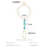 European, American, Retro Style, Water Drop Turquoise Oval Turquoise Beaded Handmade Finger Anklet