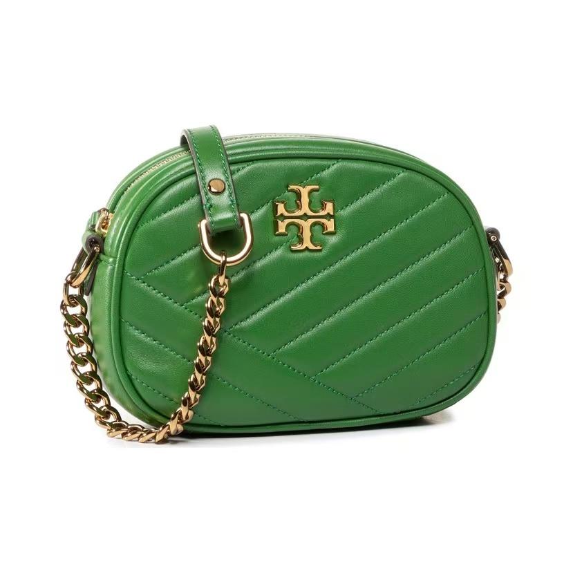 

Tory Burch Kira Chain Lambskin Camera Bag Women Shoulder Bag Green 60227-305 Basic Set (Bag+Dust Bag)