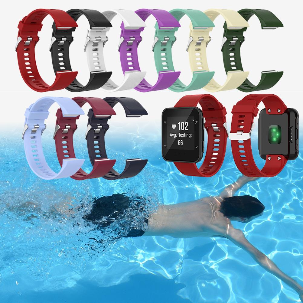 Silicone Sport Watch Strap for Garmin Forerunner35 Forerunner30 ForeAthlete 35J Forerunner35J