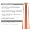 Copper Delight 1000 Water Bottle, Set of 2, 915 Ml Each, Copper | 100% Leak Proof | Office Bottle | Gym Bottle | Yoga Bottle