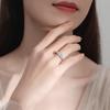 1 Carat D Color Moissanite Ring, Six-Prong Crown Design, 925 Sterling Silver, Light Luxury Jewelry
