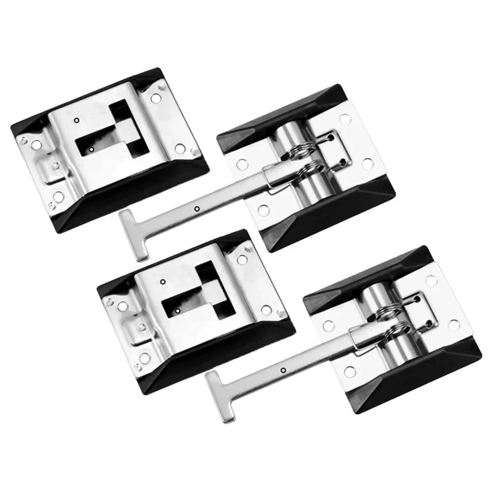 Stainless Steel Door Retainer Latch Entry Door Catch Latch Trailer Camping Car RV Door Holder T-Style Latch Catch Plate Hook
