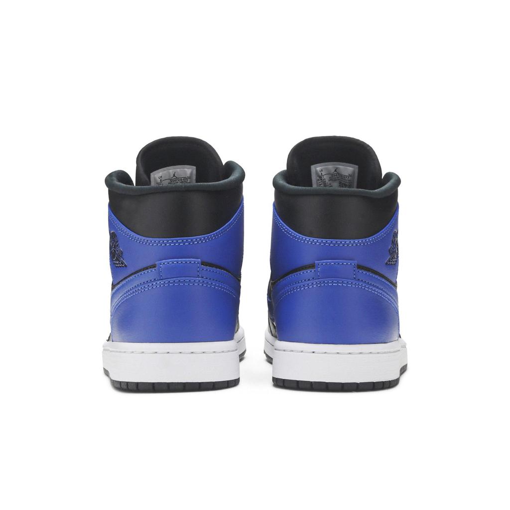 Air Jordan 1 Mid 'Hyper Royal' (Unisex) Black / Hyper Royal / White Vintage Basketball Shoes 554724 077