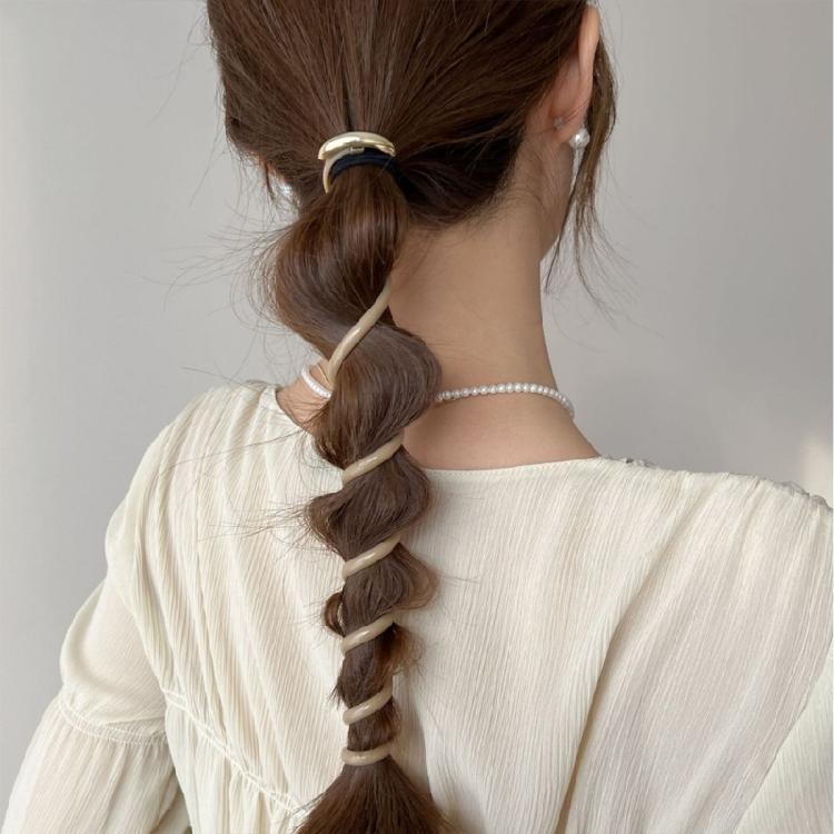 Fashionable Hair Tie Scrunchie Phone Cord Elastic Ponytail Holder Cord Hair Rope Coiled Hair Ties Fashion Accessory