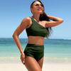 Vintage Beach Vacation Swimsuit One Shoulder Sexy Bikini Swimsuit Women Quick Dry Split Swimsuit Fine Stitching In A Variety of Colors Beachwear