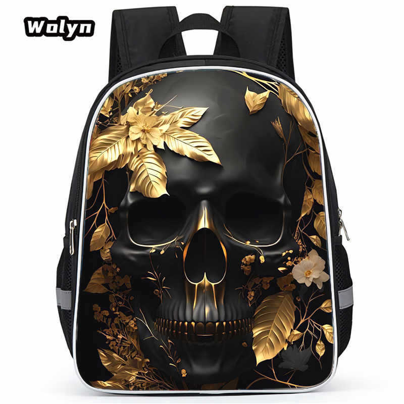 Skull Series Peripheral Animation Printing Backpack Student Bag Support