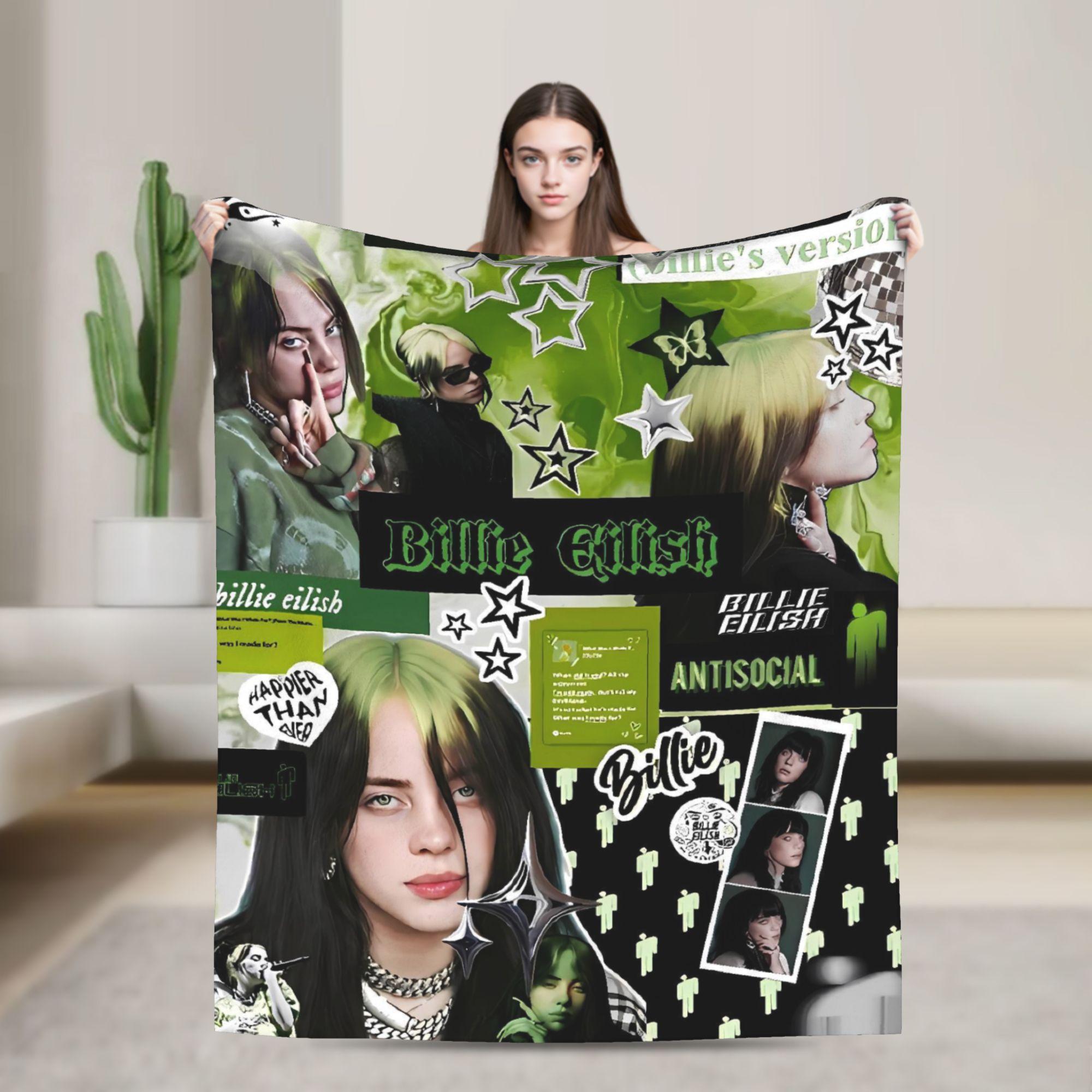 

Hit Me Hard and Soft 2025 Э-эйлишс Фланелевое одеяло Мягкое прочное для дивана кресла Декоративное модное покрывало Чехол для дивана-кровати 30x40in