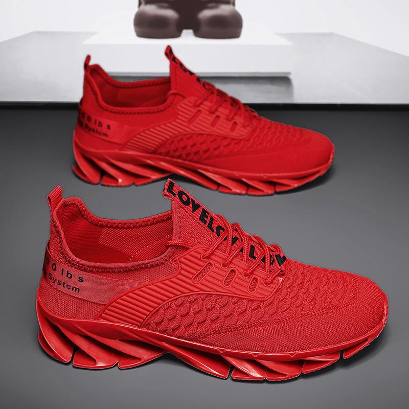 Breathable fly-woven mesh casual sneakers men's shoes fashion casual large size blade cushioning student running shoes