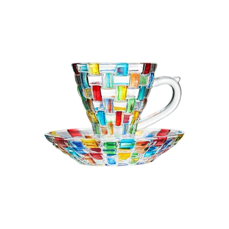 

Modern Abstract Creation Drinking Set Heat Proof Dishwasher Safe Social Accessories Hand Painted Whiskeys Glass