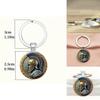 Vintage Roman Warrior Head Keychain Glass Alloy Accessory For Gift Giving And Decor