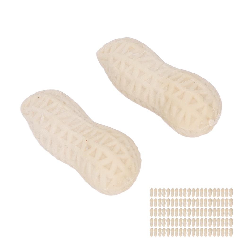 100pcs Peanut Eraser for Student Cute Peanut Look Safe Harmless Portable PTR Cartoon Pencil Erasers Cute Erasers for