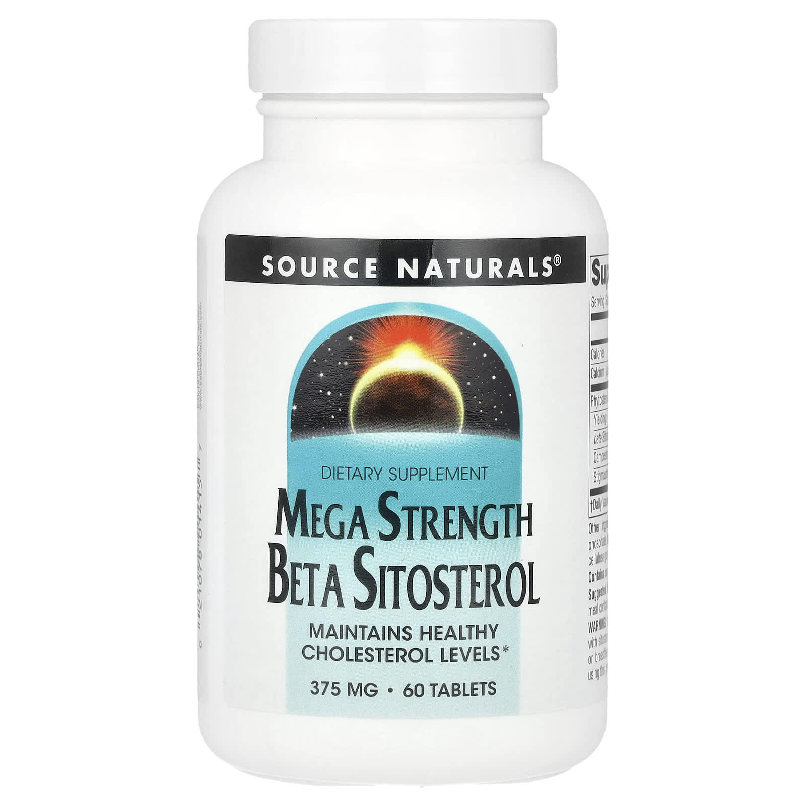

Mega Strength Beta Sitosterol, 375Mg, 60 Tablets