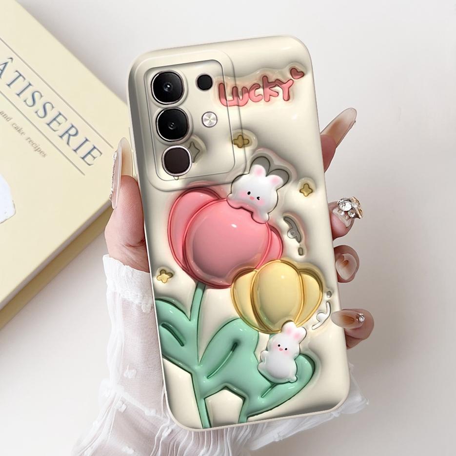 For Vivo Y29 4G 5G Case Fashion Rabbit Cartoon Cover Shockproof Phone Case For Vivo Y29s Y 29 S VivoY29 5G V2420 Soft TPU Fundas