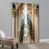 2pcs   Light Filtering Curtains Vibrant Peacock Gothic Machine Washable Polyester (without Rod) Decorations Outdoor for Bedroom