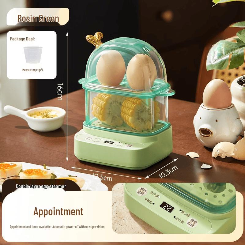 OLOEY Mini Multi-function Egg Cooker & Food Steamer
