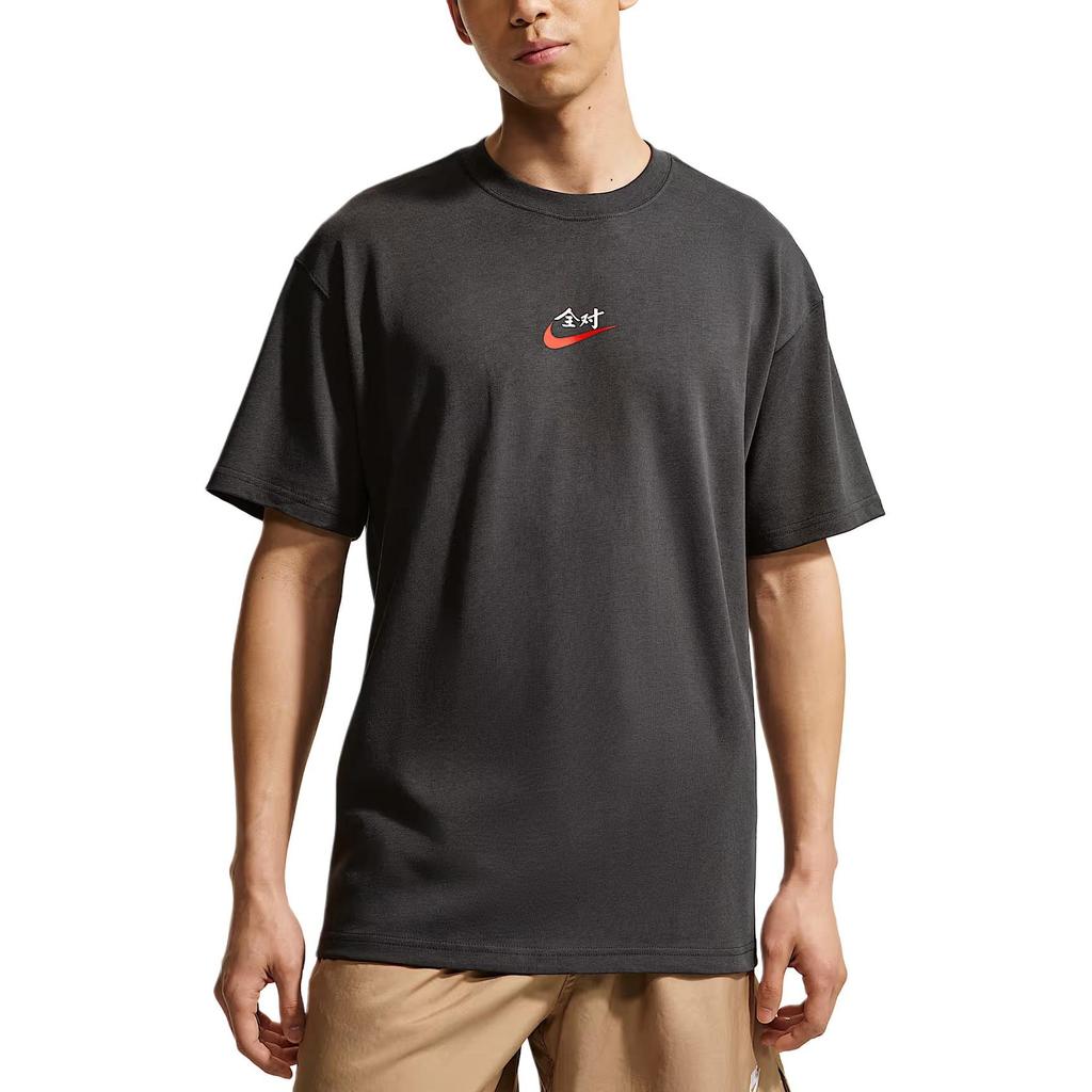 Nike Sportswear T Shirts Men's Coal Black Crew Neck Moderate IR7584-060