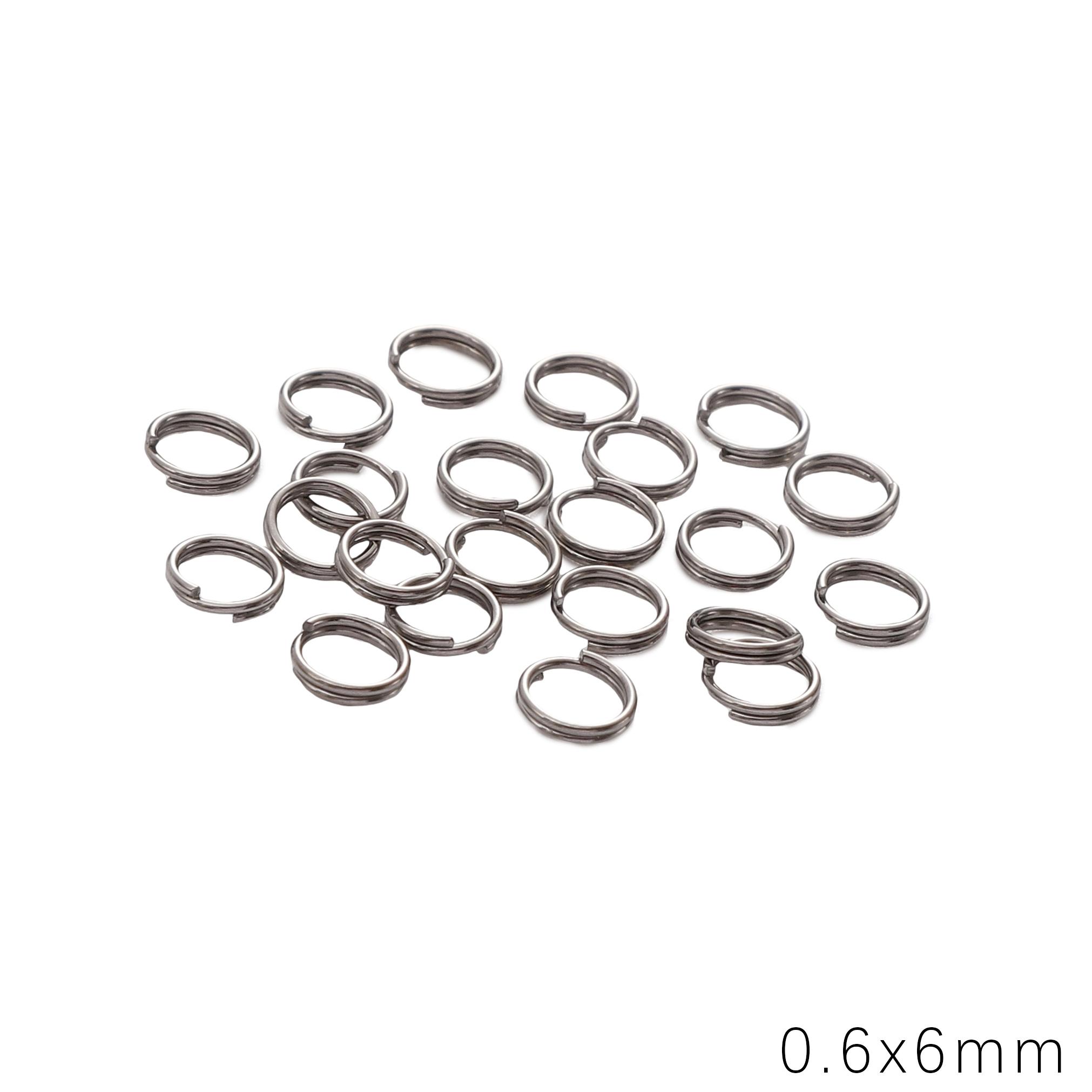 

10-1000 шт. соединительные кольца из нержавеющей стали, разъемные кольца, соединители для самостоятельного изготовления ювелирных изделий, аксессуары 0.6x6mm 100pcs серебряный