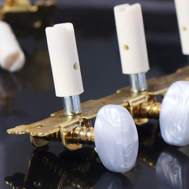 2Pcs/Set Metal Classical Guitar Tuning Pegs Semi-closed Locking Tuners Machine Head Tuners Keys Durable 3L 3R