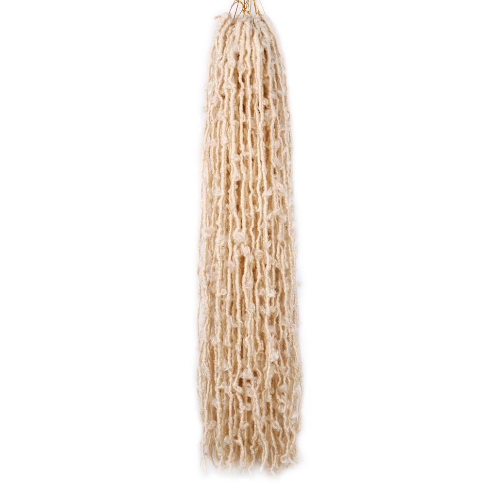 Butterfly Locs Häkelhaar Zöpfe Extensions Weiches Synthetisches Einzel-Weft Faux Locks Lockige Zöpfe Dreadlocks Strähnen Faux Locks