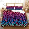 Pink Leopard Black and White Simple Print Duvet Cover 100% Polyester Bedding Set Quilt Cover Pillowcase Three-piece Set